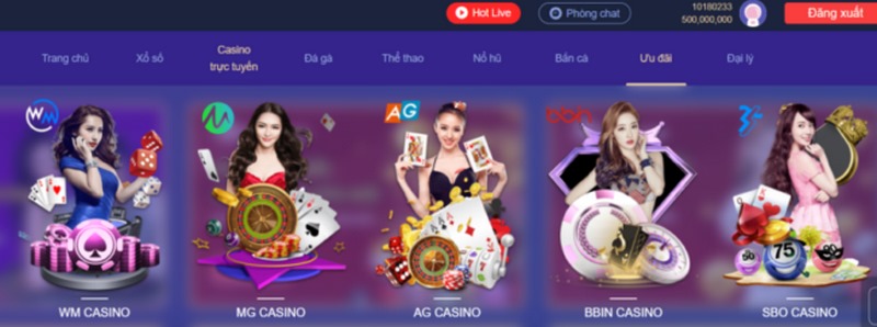 Sảnh chơi casino online có đa dạng trò chơi cho anh em lựa chọn