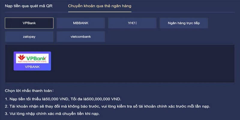 Quy trình nạp tiền vào AA88 rất đơn giản